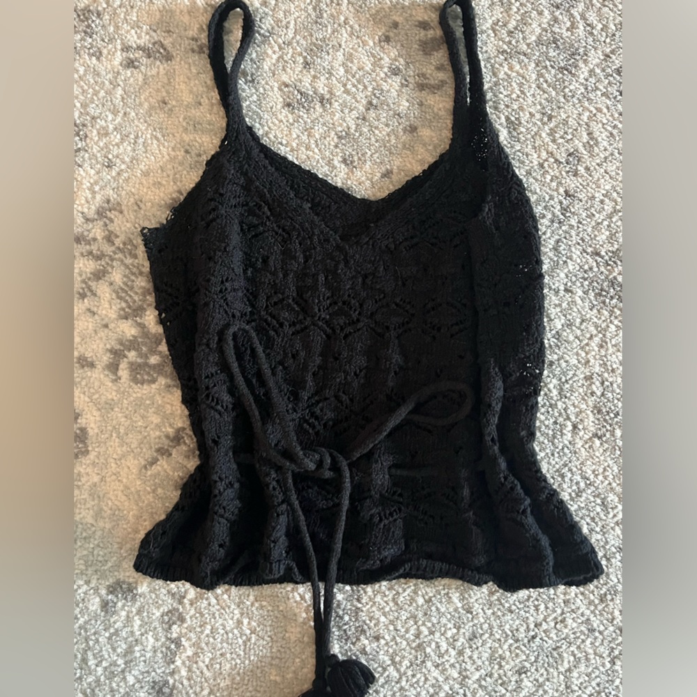 Soft Knit Tie Waist Tank Top